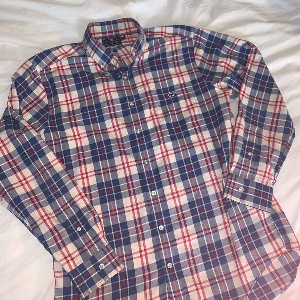 COPY - large Vineyard Vines plaid flannel